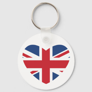 Chaveiro britânico do coração - bandeira de Uni
