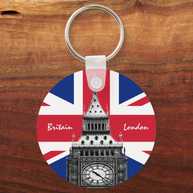 Chaveiro British Flag & Big Ben - London, Travel UK /sports (Frente)
