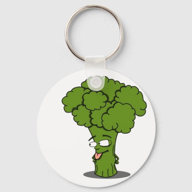 Chaveiro Brócolis de legumes saudáveis (Frente)
