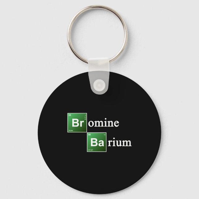 Chaveiro Bromine And Barium Periodic Table Chemistry Elemen (Frente)