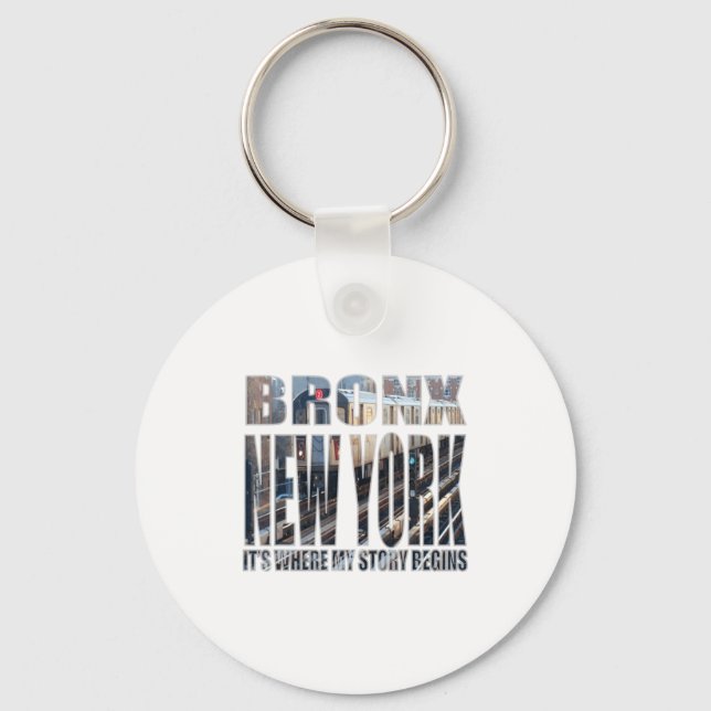 Chaveiro Bronx New York Where My Story Begins  (Frente)