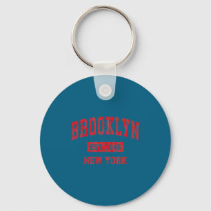 Chaveiro Brooklyn Nova York Ny Vintage Srts Design Vermelho