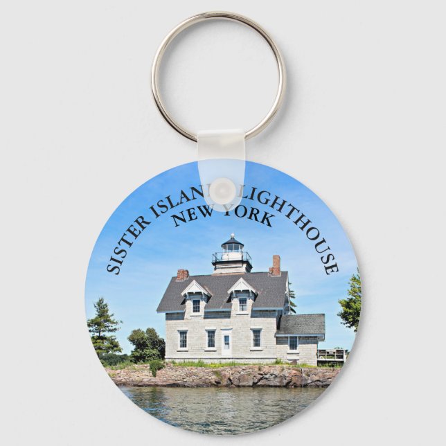 Chaveiro Brother Islands Lighthouse, New York Round Keyring (Frente)