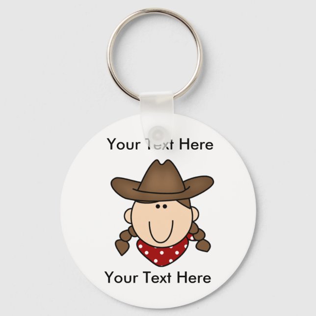 Chaveiro Brown da Cowgirl Personalizada (Frente)