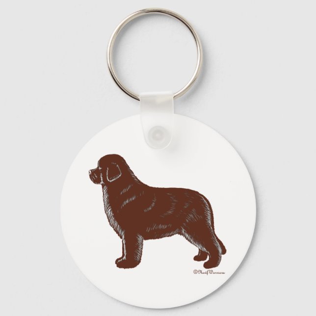 Chaveiro Brown Newfoundland Dog (Frente)