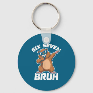 Chaveiro Bruh 67 Piada Dia do Marmota 6-7 Meme Pijama Menin