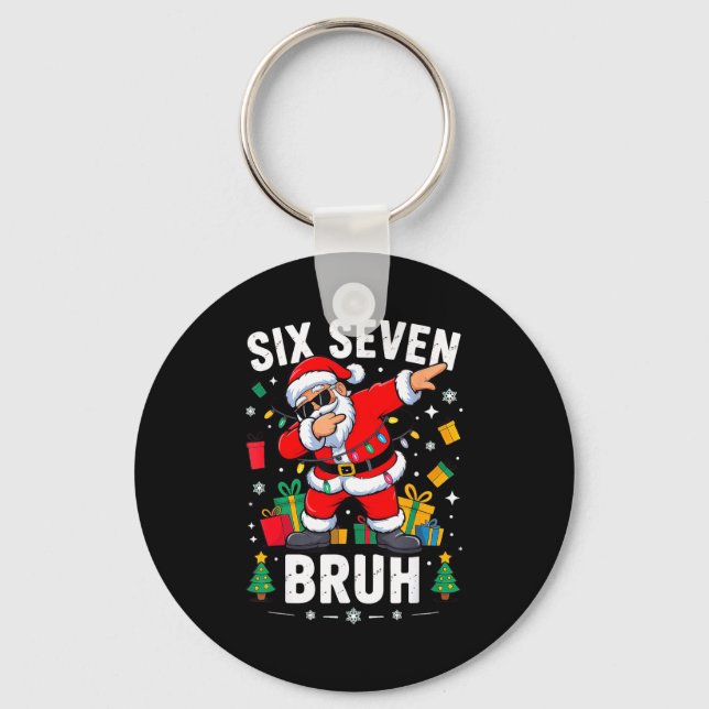 Chaveiro Bruh 67 Six Seven Santa Dabbing Christmas  (Frente)