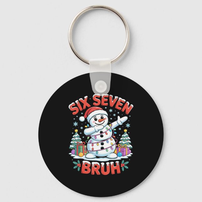 Chaveiro Bruh 67 Six Seven Snowman Dabbing Christmas Shirts (Frente)