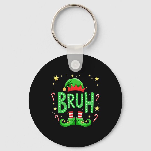 Chaveiro Bruh Christmas Elf Funny Xmas Kids Boys Christmas  (Frente)