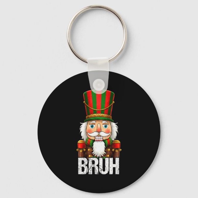 Chaveiro Bruh Christmas Nutcracker Santa Claus Holiday Xmas (Frente)