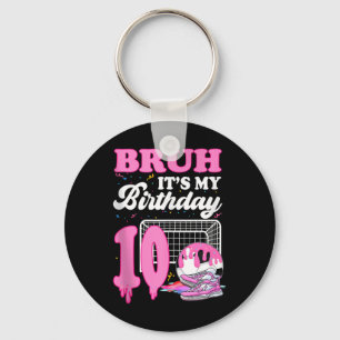 Chaveiro Bruh É Meu 10º Aniversário Futebol Sorvete Gotejam
