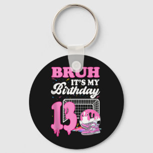 Chaveiro Bruh É Meu 13º Aniversário Futebol Sorvete Gotejam