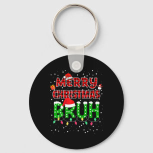 Chaveiro Bruh Felry Natal Xadrez Vermelha Xmas Pajama