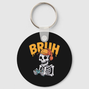 Chaveiro Bruh Halloween Meninos Crianças Gamer Homens Esque