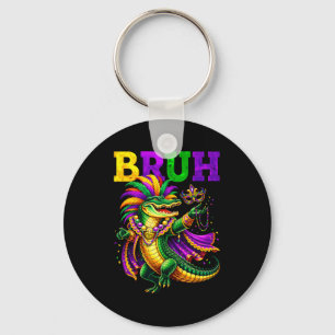 Chaveiro Bruh Jacaré Dourado Roxo Verde