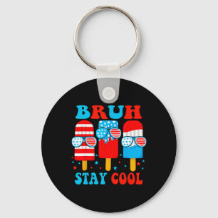 Chaveiro Bruh Legal 4 de julho Popsicle Boys Men Usa Flag