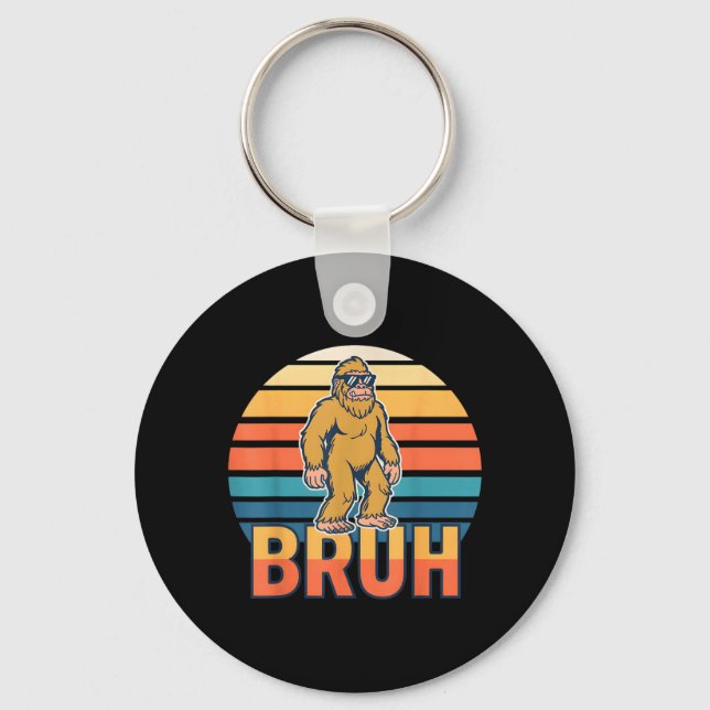 Chaveiro Bruh Pé Grande Sasquatch Divertido Retro (Frente)