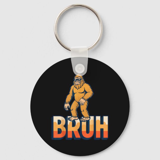 Chaveiro Bruh Pé Grande Sasquatch Meme Engraçado (Frente)
