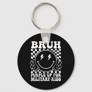 Chaveiro Bruh Roxo Para Crianças Militares Mês Ch Militar