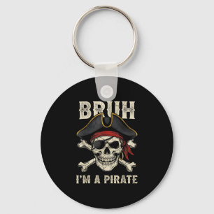 Chaveiro Bruh um meme de caveira de pirata esqueleto engraç