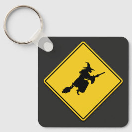 Chaveiro Bruxa Adverte Halloween