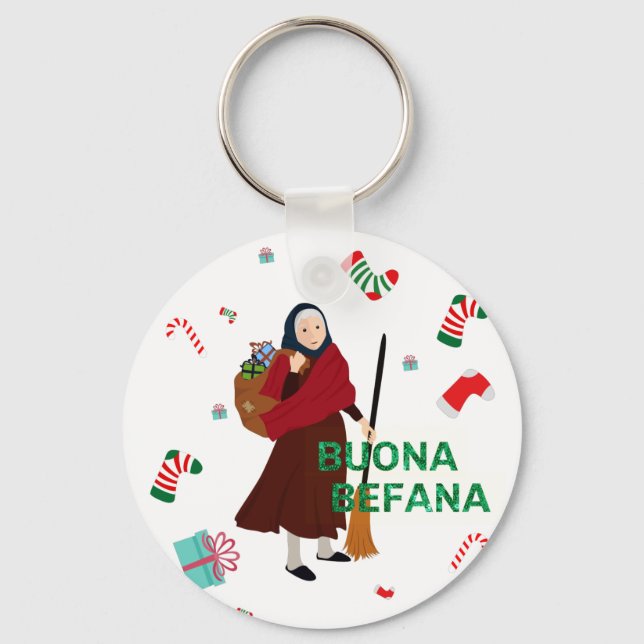 Chaveiro bruxa de natal buona Befana (Frente)