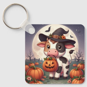 Chaveiro Bruxa de vaqueira de Halloween fofa