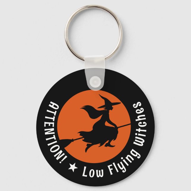Chaveiro Bruxa na Broom (Frente)