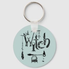 Chaveiro Bruxa Natureza Ilustrativa do Mundo Antigo