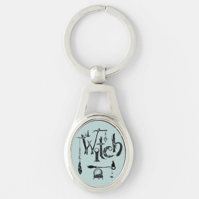 Chaveiro Bruxa Natureza Ilustrativa do Mundo Antigo (Frente)