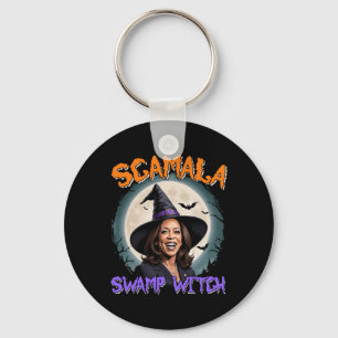 Chaveiro Bruxa Scamala Harris Anti Kamala Halloween Black P