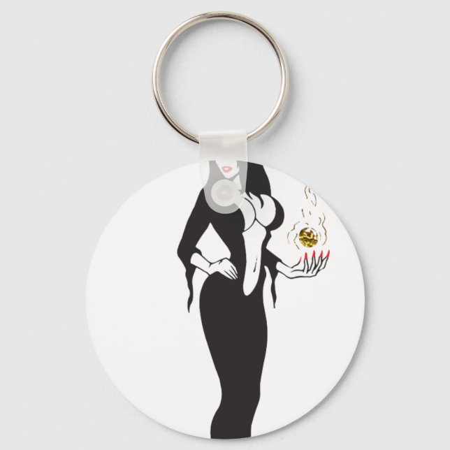 Chaveiro bruxa vampira de halloween (Frente)