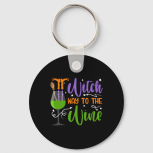 Chaveiro Bruxas Hallowee Caminham para a Figurinha do Vinho