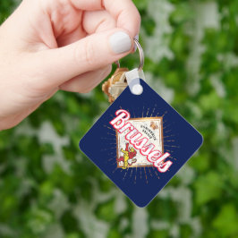 Chaveiro Bruxelas Europa Capital Bélgica Retro Lion Vintage