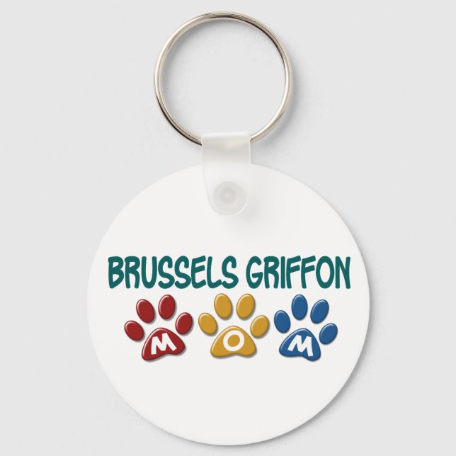 Chaveiro BRUXELAS GRIFFON MOM Paw Print 1 (Frente)
