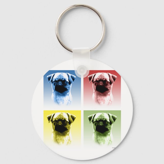 Chaveiro Bruxelas Griffon Pop Art (Frente)