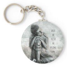 Buda Prateado Pacífico com Citação