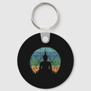 Chaveiro Buda Retro Budista Yoga Espiritual Meditação Zen