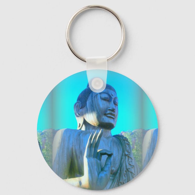Chaveiro buddha azul (Frente)