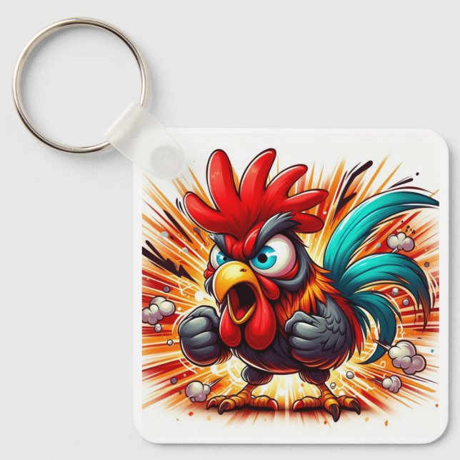 Chaveiro "Buddy Rooster" Double Sided Aluminum Keychain (Frente)