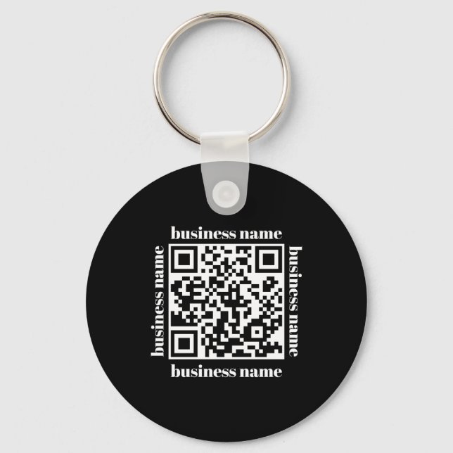 Chaveiro budget minimalist QR Code Business Keychain (Frente)