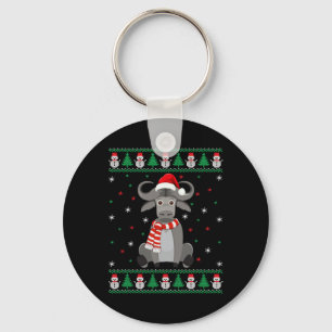 Chaveiro Búfalo Animal Matching Family Feia De Natal Sueco