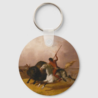 Chaveiro Bufalo Hunt nas planícies do Sudoeste - 1845