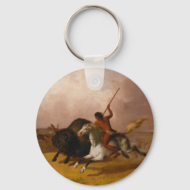 Chaveiro Bufalo Hunt nas planícies do Sudoeste - 1845 (Frente)
