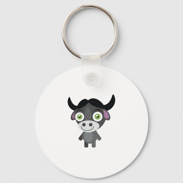 Chaveiro Buffalo de Água Ameaçada - Meu Parque de Conservaç (Frente)