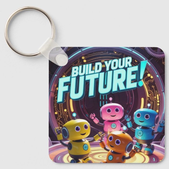 Chaveiro Build Your Future with Kids in Space (Frente)