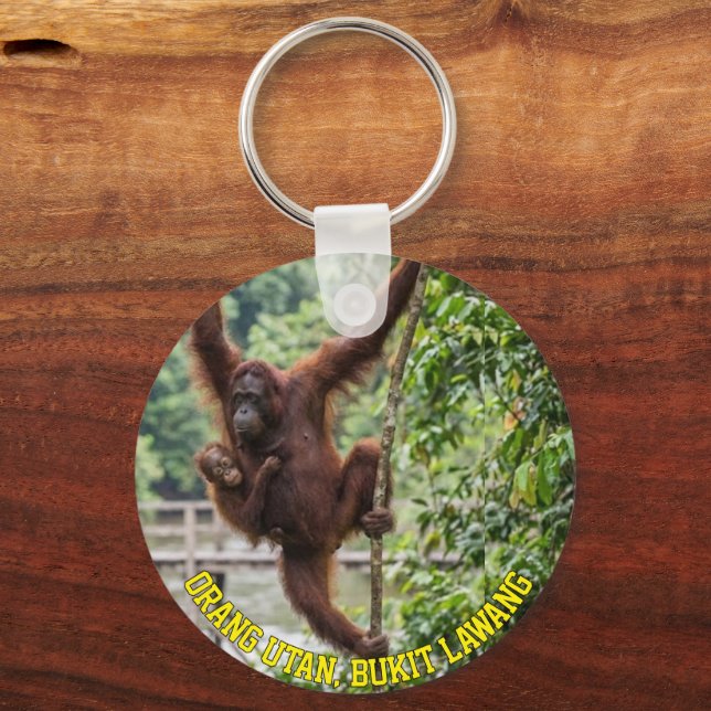Chaveiro Bukit Lawang Sumatra Orangutan Jungle Keychain (Verso)