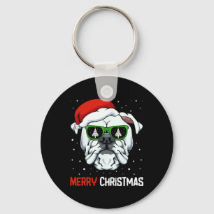 Chaveiro Buldogue Feliz Natal Pajama Cachorro Cachorro Papa
