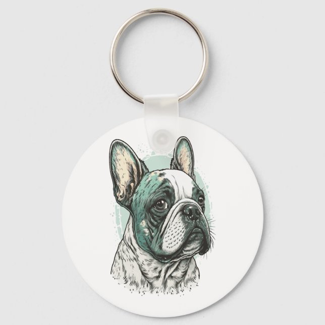 Chaveiro Buldogue francês (Frente)