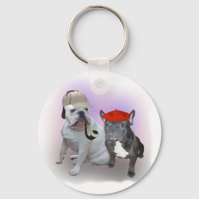 Chaveiro Buldogue francês e inglês (Frente)